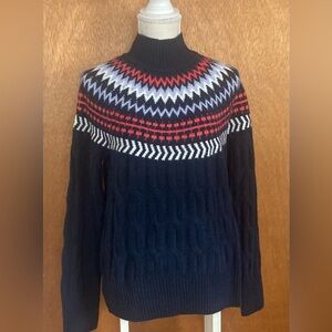 Fair Isle Navy Blue Sweater